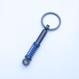 Creatieve Auto-Onderdelen Accessoires Sleutelhanger Samendrukbare Veer Schokdemper Sleutelhanger 3d Metalen Sleutelhangers - Product Image 6