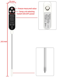 TP300 Thermomètre Alimentaire Numérique Domestique à Sonde Thermomètre <span class=keywords><strong>de</strong></span> Cuisine <span class=keywords><strong>pour</strong></span> Viande Four BBQ Lait Huile Soupe Café BARBECUE <span class=keywords><strong>Liquide</strong></span> - Product Image 3