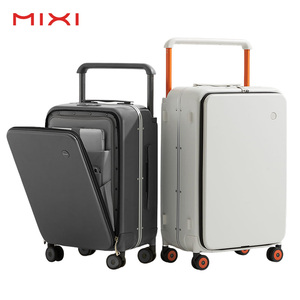 <span class=keywords><strong>Valigia</strong></span> Trolley di Alta Qualità ROHS GRS 20 24 Pollici Bianca <span class=keywords><strong>Grigia</strong></span> alla Moda con Apertura Frontale e Scomparto per Laptop - Product Image 1