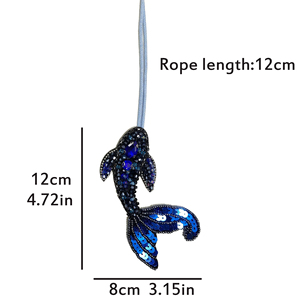 Appliques et porte-clés en strass personnalisés en gros, breloques de sac en forme d'animaux marins et de fruits en perles 3D faites à <span class=keywords><strong>la</strong></span> main - Product Image 4