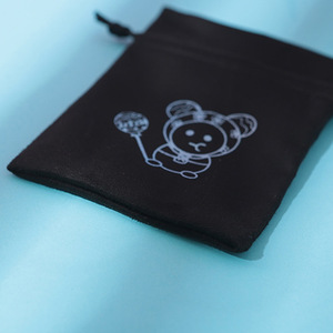 Velvet <b>Drawstring</b> Jewelry Bags Rectangle Black 8x10cm 15x20cm Storage <b>Pouches</b> With Logo Printing For Accessories Packaging - Product Image 5