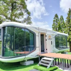 Casa Prefabbricata a Capsula Spaziale Impermeabile in Acciaio per Villa, Cortile, Appartamento, Soggiorno, Negozio o Hotel - Product Image 1