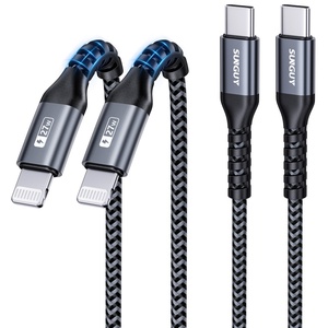 Cable de Carga Rápida Personalizado SUNGUY Tipo-C de 20W, Trenzado de Nailon, Ecológico y Duradero para Teléfonos Móviles, Venta al Por Mayor - Product Image 2