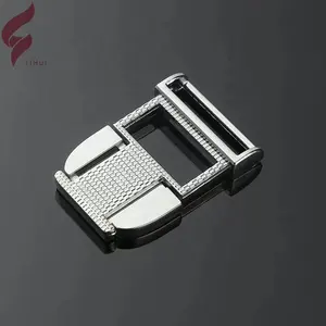 Litui pabrik menawarkan grosir harga murah tali/sabuk/Tag/pelat kerah hewan peliharaan gesper pelepasan cepat Hitam Perak logam - Product Image 4