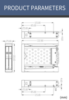 Unestech ST2520B Aluminium Dual-Layer 2x 2.5" Drive Case dengan Antarmuka SATA Hot-Swap Desain Hemat-Ruang Bekas Pakai