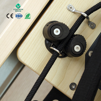 Reformer de Pilates en bois CONTRON, en érable et chêne, avec poignée intégrée, 2390x670mm, ensemble d'accessoires complet, écologique, durable, équipement de studio