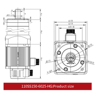 Kit de moteur servo AC 1,5 kW 110 mm 110SS150-6025-HG20 6,0 N.m avec réducteur planétaire et driver ASD220 pour l'automatisation CNC