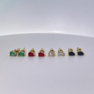 ต่างหูเพชรทรงลูกแพร์ชุบทองเหลือง ดีไซน์เรียบหรู สไตล์คลาสสิก จาก Tianyu Gems สำหรับผู้หญิง - Product Image 5