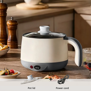 <b>Electric</b> Cooking Pot with Non-Stick Coating and Tempered Glass Lid Hotel & Outdoor Use 1.8L Capacity Temperature Control - Product Image 2