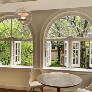 Fenêtre à arche vintage en aluminium à rupture de pont thermique, design grille d'entrée, fenêtre à arche métallique - Product Image 1