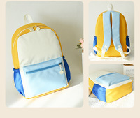 Sac à dos scolaire grande capacité, imperméable, avec blocs de couleur, pour ordinateur portable, idéal pour l'école, les voyages et les loisirs en extérieur - Vente flash