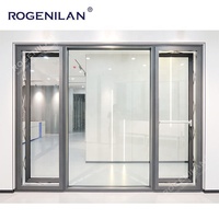 Double vitrage insonorisé automatique profil en alliage d'aluminium mur-rideau ouverture parallèle fenêtres prix Fenêtre parallèle