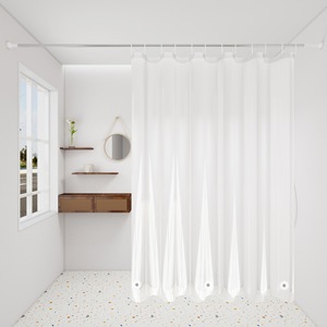Rideau de Douche Moderne Transparent 72x72 Pouces en PEVA Givré Imperméable et Opaque avec 12 Œillets et Crochets Antirouille - Product Image 5