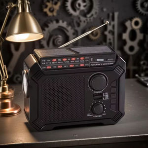 Radio de Emergencia Multifuncional con Energía Solar AM/FM/WB, Manivela, Linterna, Cargador USB, Alarma SOS, Alerta Meteorológica - Product Image 4
