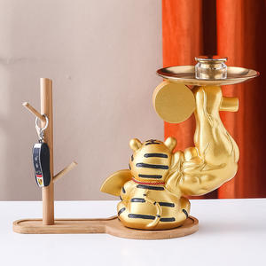 รูปปั้นรูปเสือนำโชคสำหรับห้องนั่งเล่นตกแต่งบ้านระเบียงที่เก็บกุญแจตั้งโต๊ะ - Product Image 5