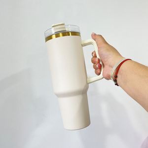 Customized 0oz Stainless Steel Insulated Cup with Handle <b>Straw</b> Ice Cup Thermal Water Bottle with Gift Box - Product Image 1