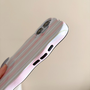 Funda retro a rayas con diseño de ondas para iPhone 16 Pro Max, compatible con fundas para iPhone 17, 15/14, funda dos en uno - Product Image 5