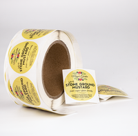 Autocollants ronds imperméables de logo d'entreprise d'étiquette de cercle de 5cm de vinyle personnalisé avec l'impression de logo