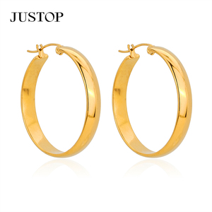 Aros de moda OEM/OEM, impermeables, de acero inoxidable, chapados en oro, hipoalergénicos, proveedor de joyería de moda, aretes de acero inoxidable - Product Image 1