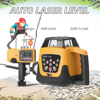 Niveau laser rotatif industriel automatique de construction de précision, ligne rouge, auto-nivelant, portée 500m, faisceau rouge, batterie au lithium en option