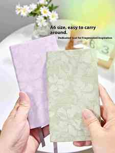 A6 Customizable Pocket-sized Softcover Planner Small Notebook Thickened Leather Cover Convenient Portable <b>Memo</b> <b>Pad</b> Handy Diary - Product Image 6