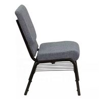 Chaise de théâtre moderne, bon marché, noire, violette, empilable, rembourrée et rembourrée en fer, chaises de chaire d'église en gros imbriquées pour pasteur