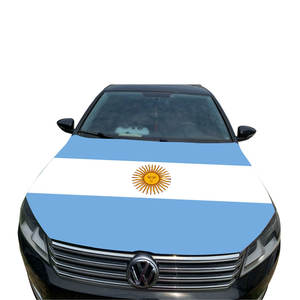 Aozhan Couverture de capot de voiture personnalisée tout pays Tissus élastiques en spandex 120*150cm Couverture de rétroviseur de voiture du Mexique, drapeau de voiture - Product Image 4