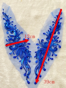 Ecoparty 1 paire de ceintures multicolores à coudre à la main en <span class=keywords><strong>verre</strong></span> avec miroir, fleurs scintillantes en strass, épaules, robe de mariée, patch de bricolage - Product Image 6