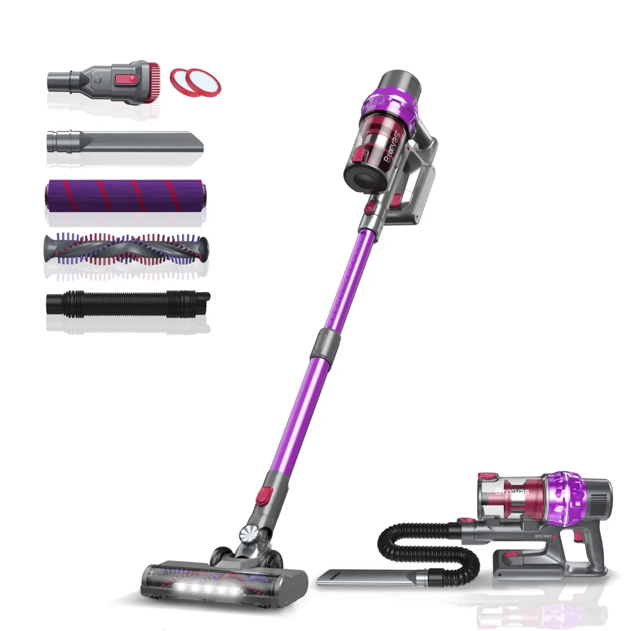 Manufacture BLDC wireless vacuum cleaner with telescopic tube