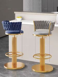 Chaise de bar nordique moderne à hauteur réglable Barber Shop Beauty Shop Chaise Caissier Tabouret avec dossier Tabouret haut Tabourets de bar - Product Image 3