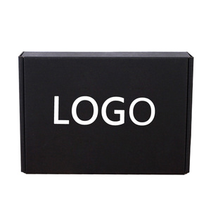 กล่องกระดาษลูกฟูกสีดำพิมพ์ลายโลโก้ตามสั่งกล่องจดหมายสำหรับใส่เครื่องสำอางเสื้อผ้านาฬิกาของขวัญ - Product Image 2