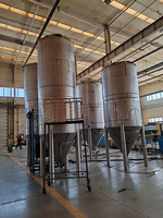 Réservoir d'eau glacée en acier inoxydable SUS304 de 30 à 200 BBL pour système de refroidissement de brasserie, contrôle PLC pour la fermentation d'alcool