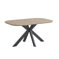 Ensembles de meubles de salle à manger en bois MDF, style rustique de luxe, tables de salle à manger en métal