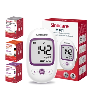 Sinocare 3 en 1 : Lecteur de glycémie, cholestérol total et acide urique – Moniteur de glycémie <span class=keywords><strong>pour</strong></span> <span class=keywords><strong>le</strong></span> dépistage du diabète – CE ISO - Product Image 3