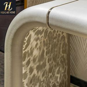 Coiffeuse design légère de luxe pour chambre à coucher rangement de bijoux table de maquillage en cuir personnalisation de meubles pour villa - Product Image 5