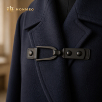 HONMEO – Nouvelle boucle en alliage de zinc noir mat personnalisée, cloutée, pour manteau, veste, trench, couture