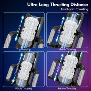 TPE poche chatte télescopique caresser <span class=keywords><strong>Machine</strong></span> hommes jouets sexuels 12cm Distance de poussée mains libres automatique mâle Masterburtor dispositifs - Product Image 3