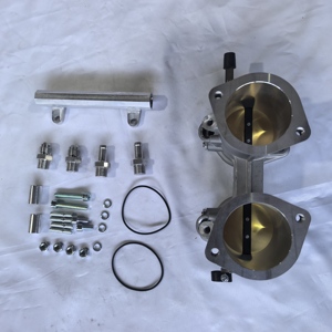 Corps de papillon FAJS T5S <span class=keywords><strong>40</strong></span>/42/45/48/50/55DCOE – Remplace les carburateurs <span class=keywords><strong>WEBER</strong></span> <span class=keywords><strong>DCOE</strong></span> et DELLORTO DHLA – Rail de carburant argenté AN6 - Product Image 4