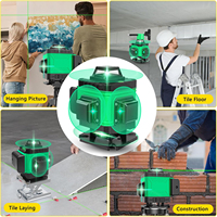 Kit laser vert haute précision 1 ligne 520nm Modèle LL-16A Qualité industrielle et DIY Accessoires multifonctionnels Batterie Li-Ion