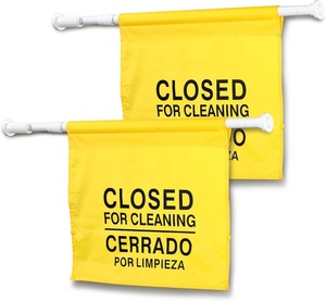 Bandera de Seguridad Personalizada con Diseño Impreso, Señal de Advertencia de Seguridad Colgante de Nailon y Poliéster - Product Image 1