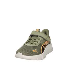 Sneakers Puma per Bambini Verde Oliva con Striscia Arancione, Chiusura in Velcro, Suola Chunky, Scarpe da Corsa - Product Image 2