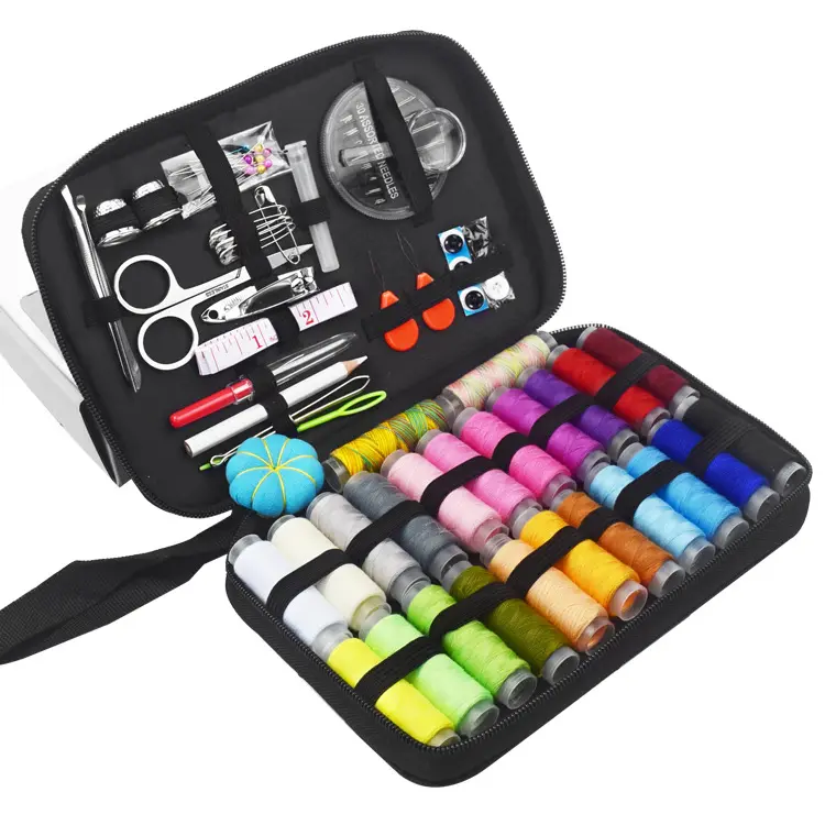 98 pz/set scatola da cucito da viaggio portatile Kitting Quilting Stitching ricamo Stitch Needle Kit da cucito multifunzione per uso domestico