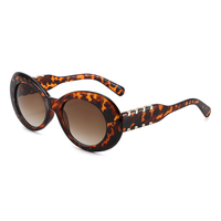 Twooo T1353 Décoration Trendy Cadre Ovale Protection UV400 Lunettes de Soleil Personnalisées 2025