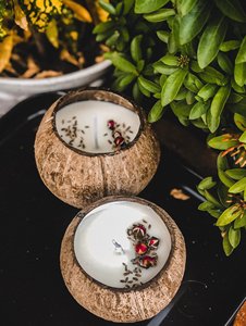 เทียนหอมจากเปลือกมะพร้าวคุณภาพพรีเมียม กลิ่นหอมจากสมุนไพรธรรมชาติจากเวียดนาม เป็นมิตรต่อสิ่งแวดล้อม - Product Image 3