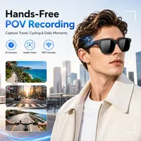 Lunettes Intelligentes IA W660 avec Caméra 4K 20MP, EIS, WiFi pour la Traduction, Audio à Oreille Ouverte, Enregistrement Vidéo Mains Libres, Puce IA Intégrée