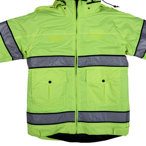 High Visibility Yellow Silver <strong>Reflective</strong> Strip Night <strong>Cycling</strong> Running Sports Custom Logo Wholesale Safety <strong>Jacket</strong> - Product Image 5
