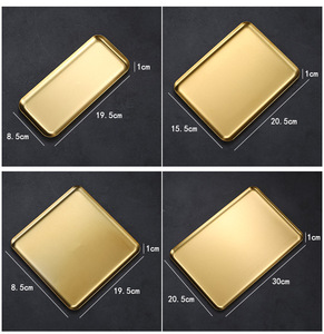 304 <strong>Stainless</strong> Steel <strong>Serving</strong> Trays Cake Display Trays Steak <strong>Plate</strong> Korean Steak Sliver and Gold <strong>Plate</strong> Bbq <strong>Plate</strong> - Product Image 6