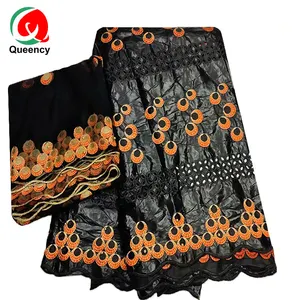 5yards +2 yards Queency Guinea Brocade Styles African Bazin Lace Fabric for Women Dresses