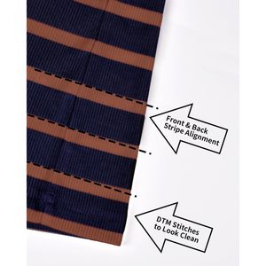 Haut côtelé à col roulé rayé personnalisé pour femme, manches longues, ajusté, col montant, basique, sous-vêtement de base - Product Image 2