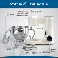 Soporte eléctrico para pasteles, mezclador de cocina, 6,5l, 7L, 8L, 10L, SUS304